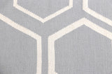 Exquisite Rugs Flatweave flatweave New Zealand Wool 9686 Light Blue 8' x 5' Area Rug