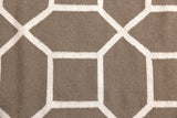 Exquisite Rugs Flatweave flatweave New Zealand Wool 9687 Sage 8' x 5' Area Rug