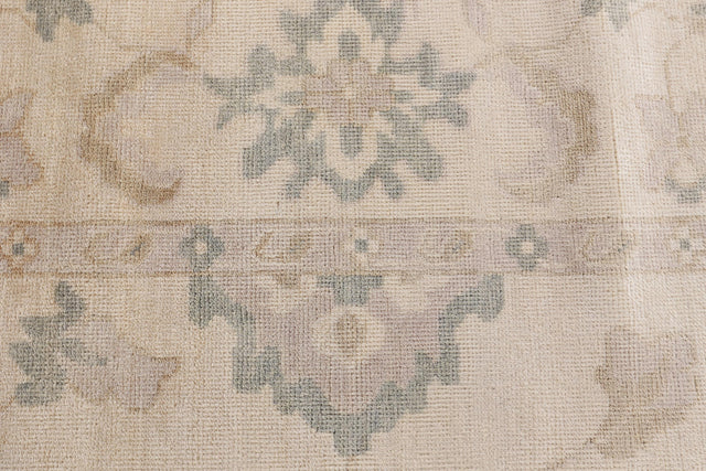 Exquisite Rugs Antique Weave Oushak hand-knotted New Zealand Wool 9691 Ivory 18' x 14' Area Rug