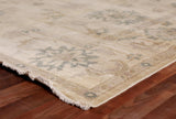Exquisite Rugs Antique Weave Oushak hand-knotted New Zealand Wool 9691 Ivory 18' x 14' Area Rug