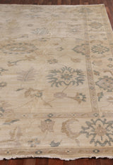 Exquisite Rugs Antique Weave Oushak hand-knotted New Zealand Wool 9691 Ivory 18' x 14' Area Rug