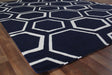 Exquisite Rugs Flatweave flatweave New Zealand Wool 9695 Navy/White 14' x 10' Area Rug