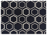Exquisite Rugs Flatweave flatweave New Zealand Wool 9695 Navy/White 14' x 10' Area Rug