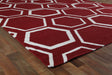 Exquisite Rugs Flatweave flatweave New Zealand Wool 9697 Red/White 8' x 5' Area Rug