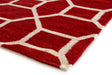 Exquisite Rugs Flatweave flatweave New Zealand Wool 9706 Red/White 8' x 5' Area Rug