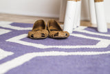 Exquisite Rugs Flatweave flatweave New Zealand Wool 9700 Purple/White 8' x 5' Area Rug
