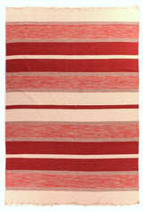 Exquisite Rugs Druggets flatweave Cotton 9720 Red 8' x 5' Area Rug