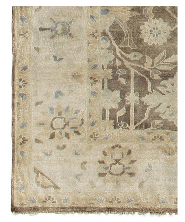 Exquisite Rugs Antique Weave Oushak hand-knotted New Zealand Wool 9733 Mink/Ivory 10' x 8' Area Rug