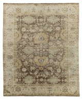 Exquisite Rugs Antique Weave Oushak hand-knotted New Zealand Wool 9733 Mink/Ivory 10' x 8' Area Rug