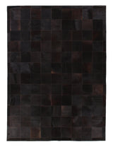 Exquisite Rugs Natural Hide hand-tufted Leather Hide 9753 Black 10' x 8' Area Rug
