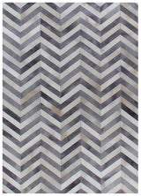 Exquisite Rugs Natural Hide hand-tufted Leather Hide 9772 Gray/Ivory 8' x 5' Area Rug