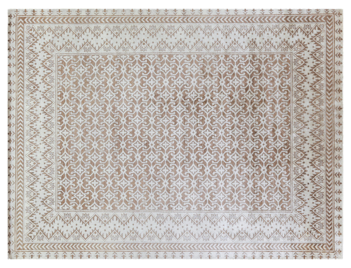 Exquisite Rugs Antique Weave Bamboo hand-knotted Bamboo Silk 9800 Beige 15' x 12' Area Rug
