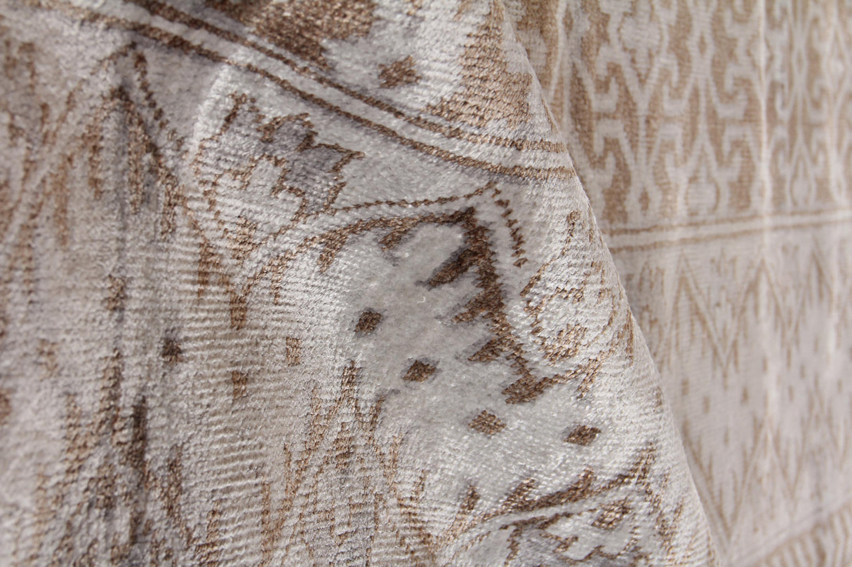Exquisite Rugs Antique Weave Bamboo hand-knotted Bamboo Silk 9800 Beige 15' x 12' Area Rug