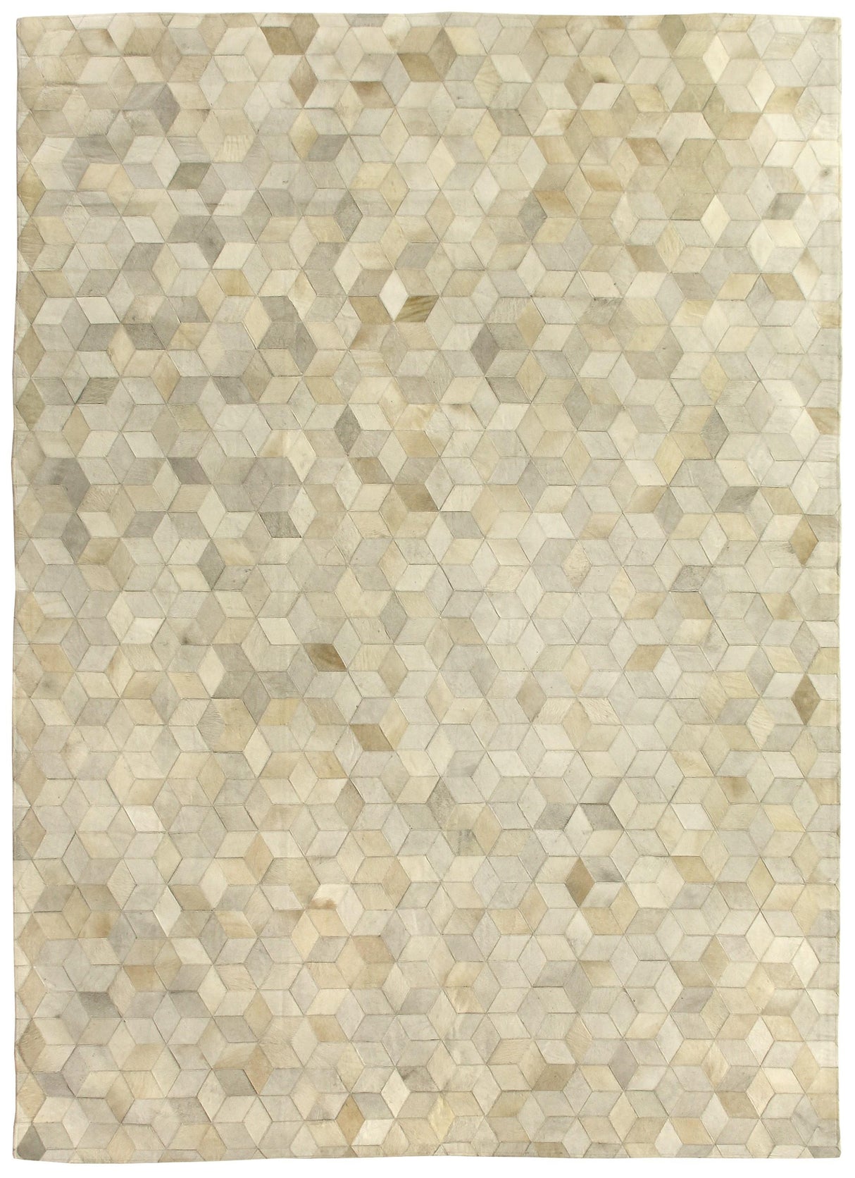 Exquisite Rugs Natural Hide hand-tufted Leather Hide 9816 Ivory 18' x 14' Area Rug