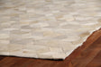 Exquisite Rugs Natural Hide hand-tufted Leather Hide 9816 Ivory 10' x 8' Area Rug