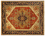 Exquisite Rugs Antique Weave Serapi hand-knotted New Zealand Wool 9831 Rust/Navy 18' x 12' Area Rug
