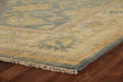 Exquisite Rugs Antique Weave Oushak hand-knotted New Zealand Wool 9934 Cobalt/Ivory 15' x 12' Area Rug