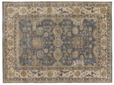 Exquisite Rugs Antique Weave Oushak hand-knotted New Zealand Wool 9936 Ivory/Cobalt 14' x 10' Area Rug