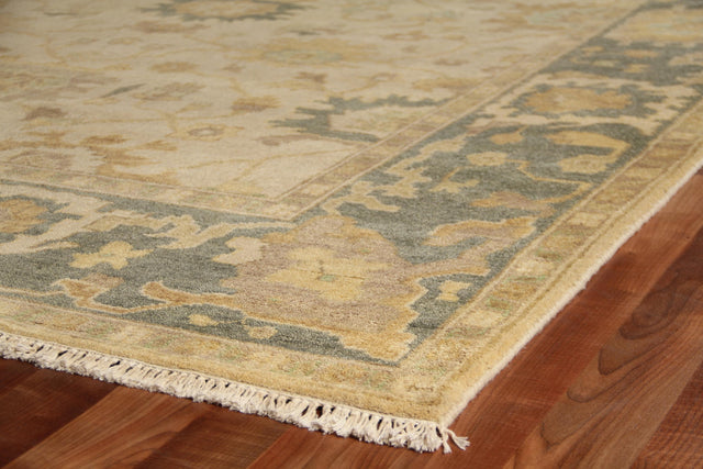 Exquisite Rugs Antique Weave Oushak hand-knotted New Zealand Wool 9940 Beige/Gray 18' x 14' Area Rug