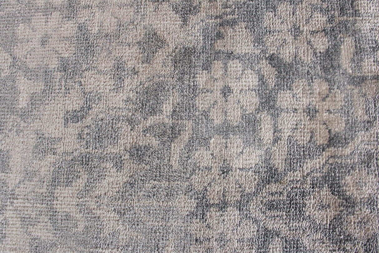 Exquisite Rugs Antique Weave Bamboo hand-knotted Bamboo Silk 9997 Gray 9' x 6' Area Rug