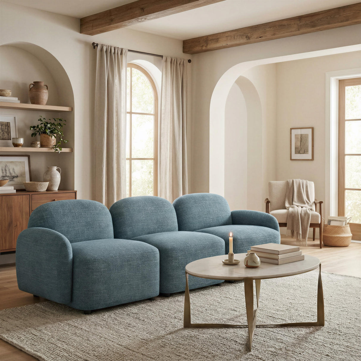 ZUO Cleo Modular Sofa Blue