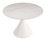 ZUO Plinn Dining Table Light Beige & White