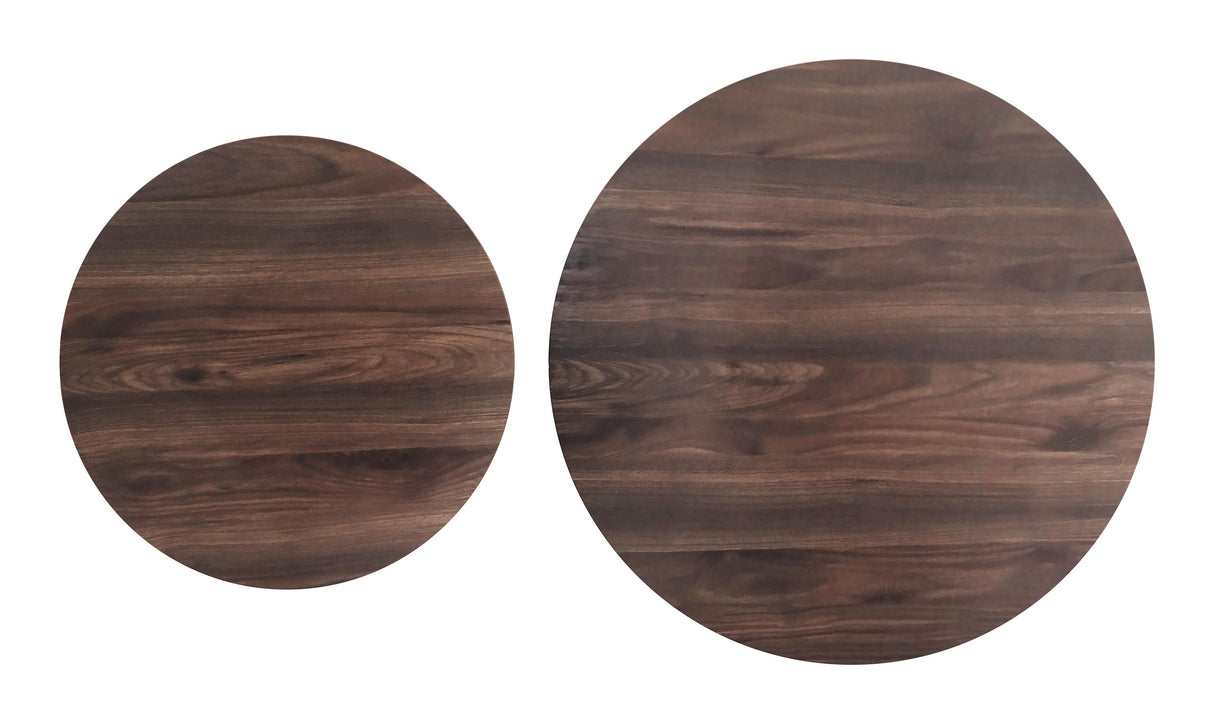 ZUO Rosk Coffee Table Set (2-Piece) Walnut & Black