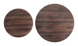 ZUO Rosk Coffee Table Set (2-Piece) Walnut & Black