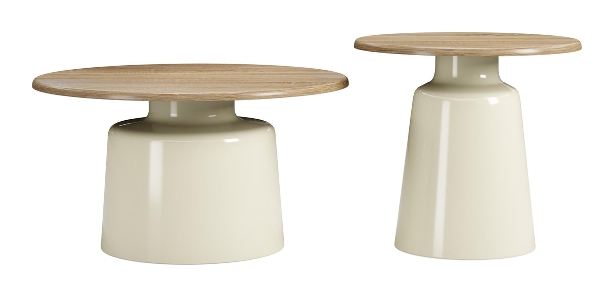 ZUO Lireen Coffee Table Set (2-Piece) Natural & Ivory