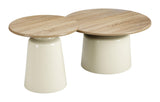 ZUO Lireen Coffee Table Set (2-Piece) Natural & Ivory