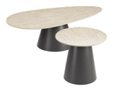 ZUO Reyes Coffee Table Set (2-Piece) Natural & Black
