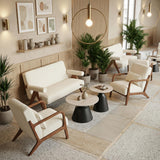 ZUO Camella Coffee Table Set (2-Piece) Light Beige & Black
