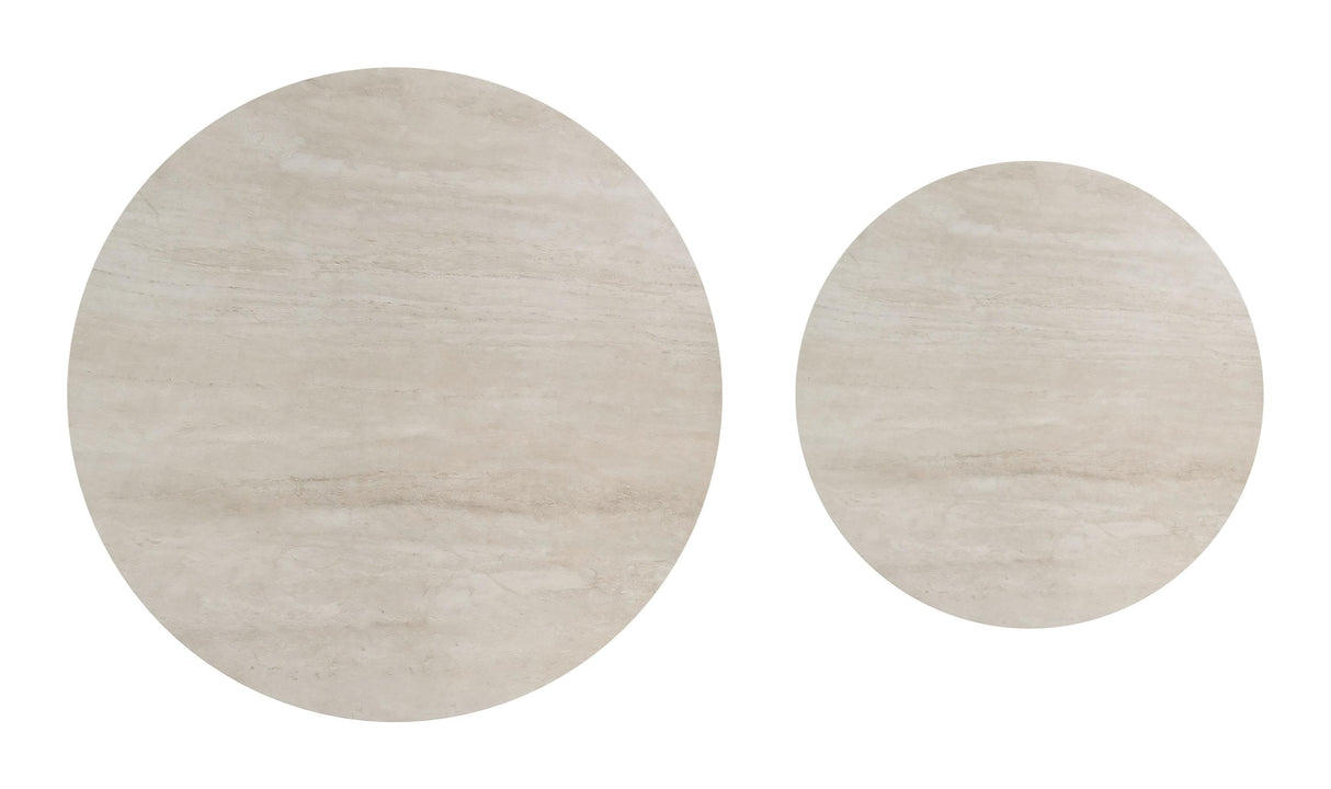 ZUO Camella Coffee Table Set (2-Piece) Light Beige & Black