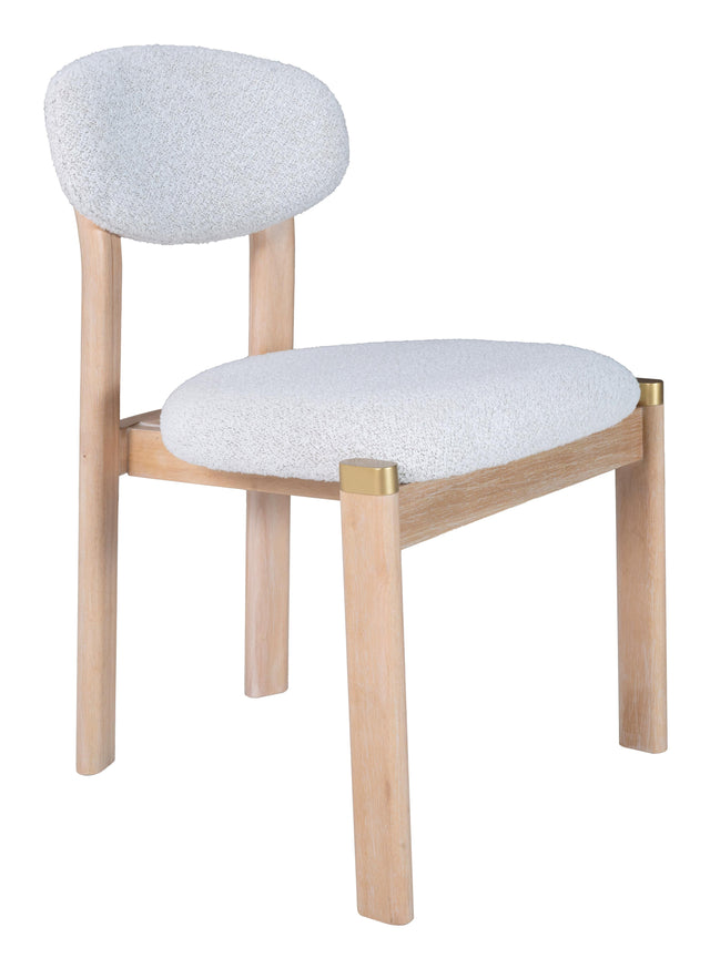 ZUO Rilou Dining Chair (Set of 2) White & Natural