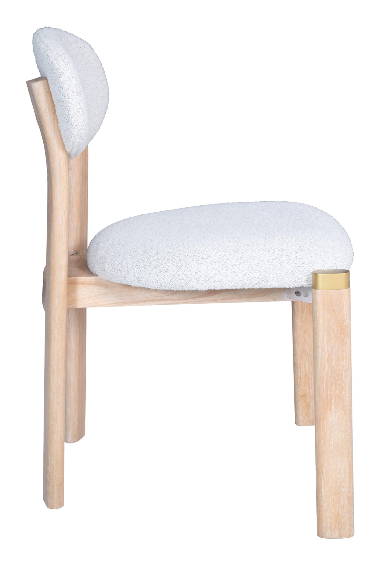 ZUO Rilou Dining Chair (Set of 2) White & Natural