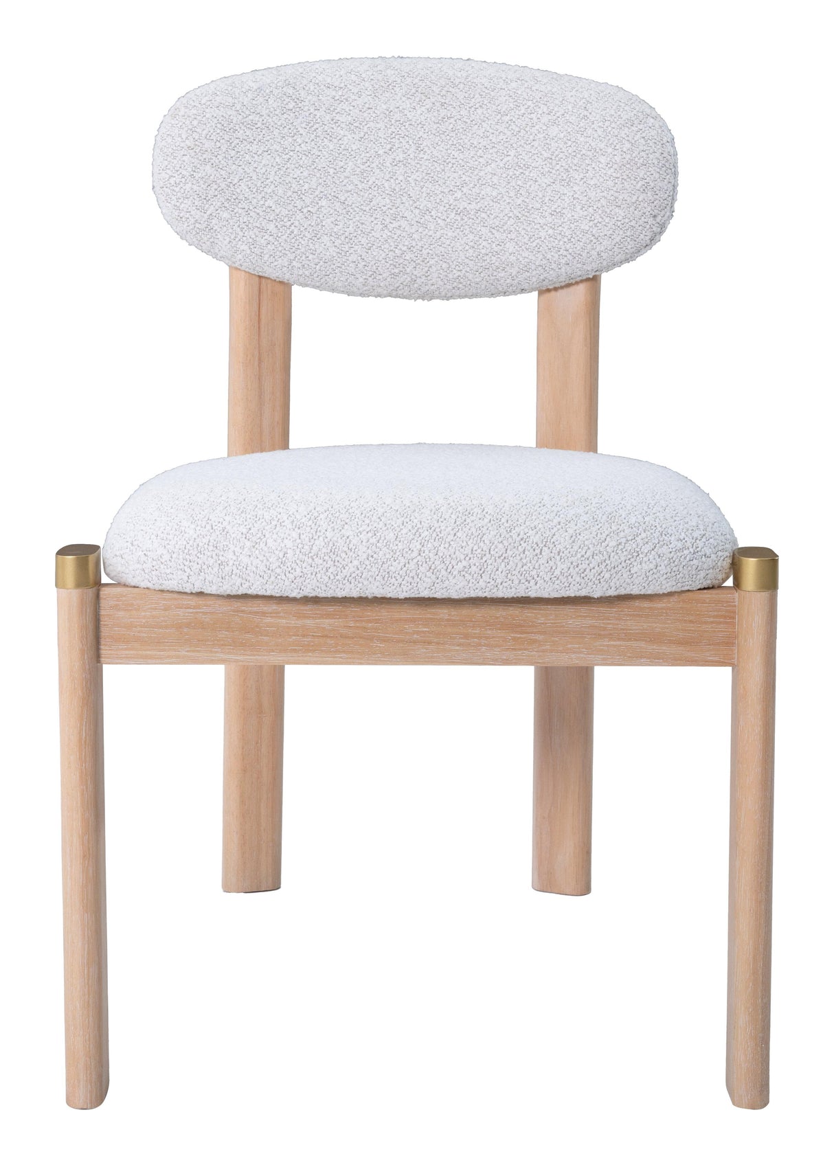 ZUO Rilou Dining Chair (Set of 2) White & Natural