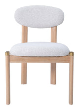 ZUO Rilou Dining Chair (Set of 2) White & Natural