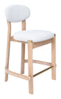 ZUO Rilou Counter Stool (Set of 2) White & Natural