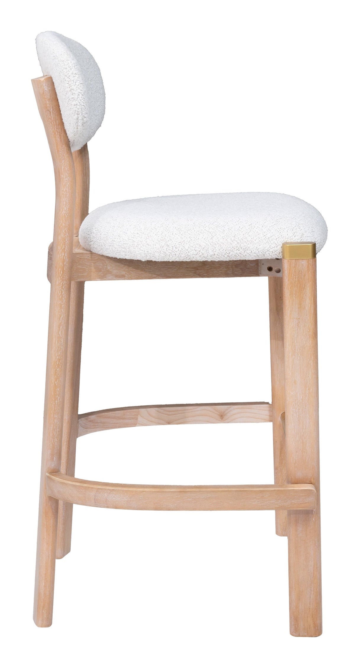 ZUO Rilou Barstool (Set of 2) White & Natural
