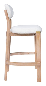 ZUO Rilou Barstool (Set of 2) White & Natural