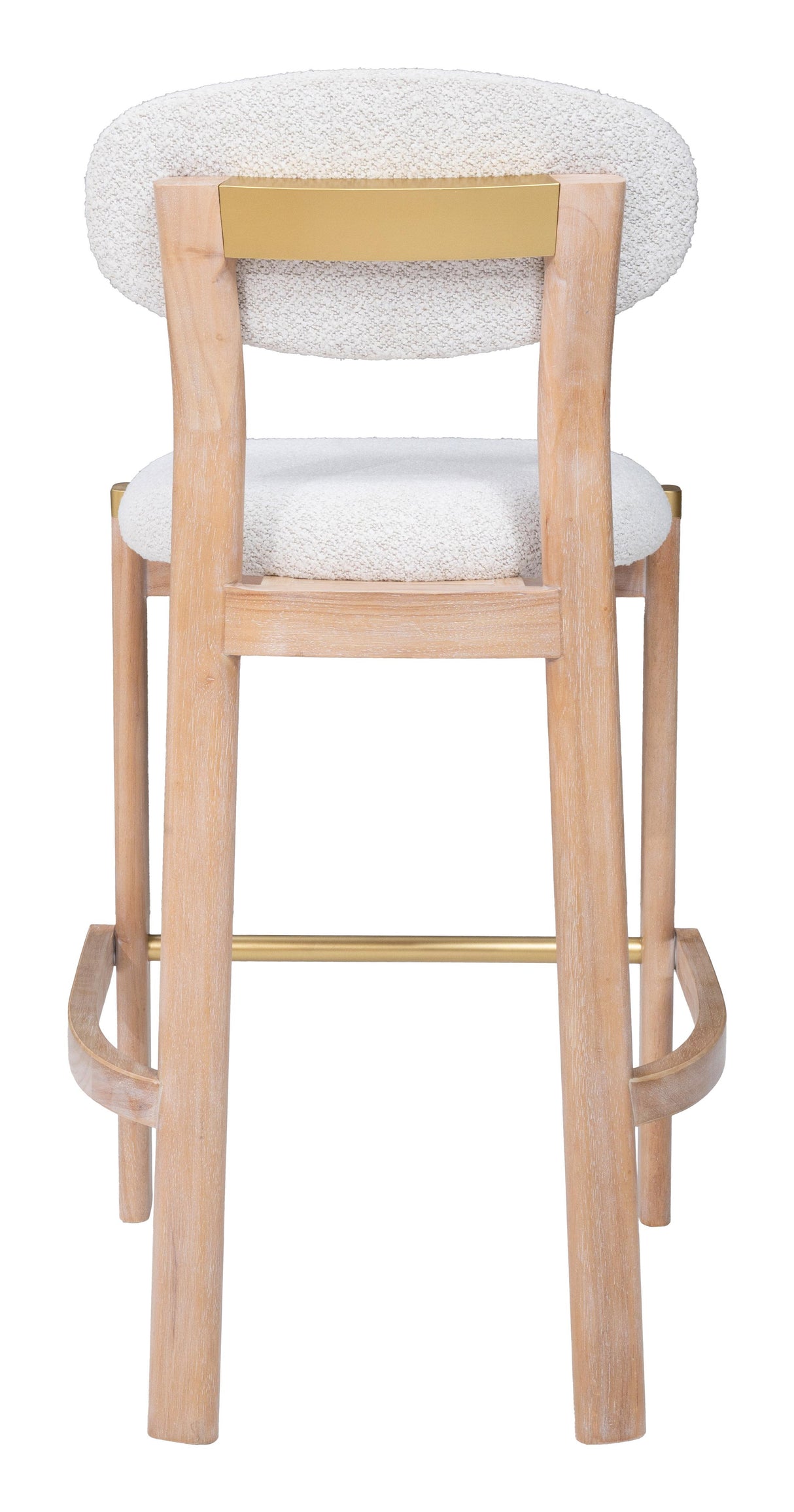 ZUO Rilou Barstool (Set of 2) White & Natural