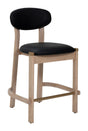ZUO Rilou Counter Stool (Set of 2) Black & Natural