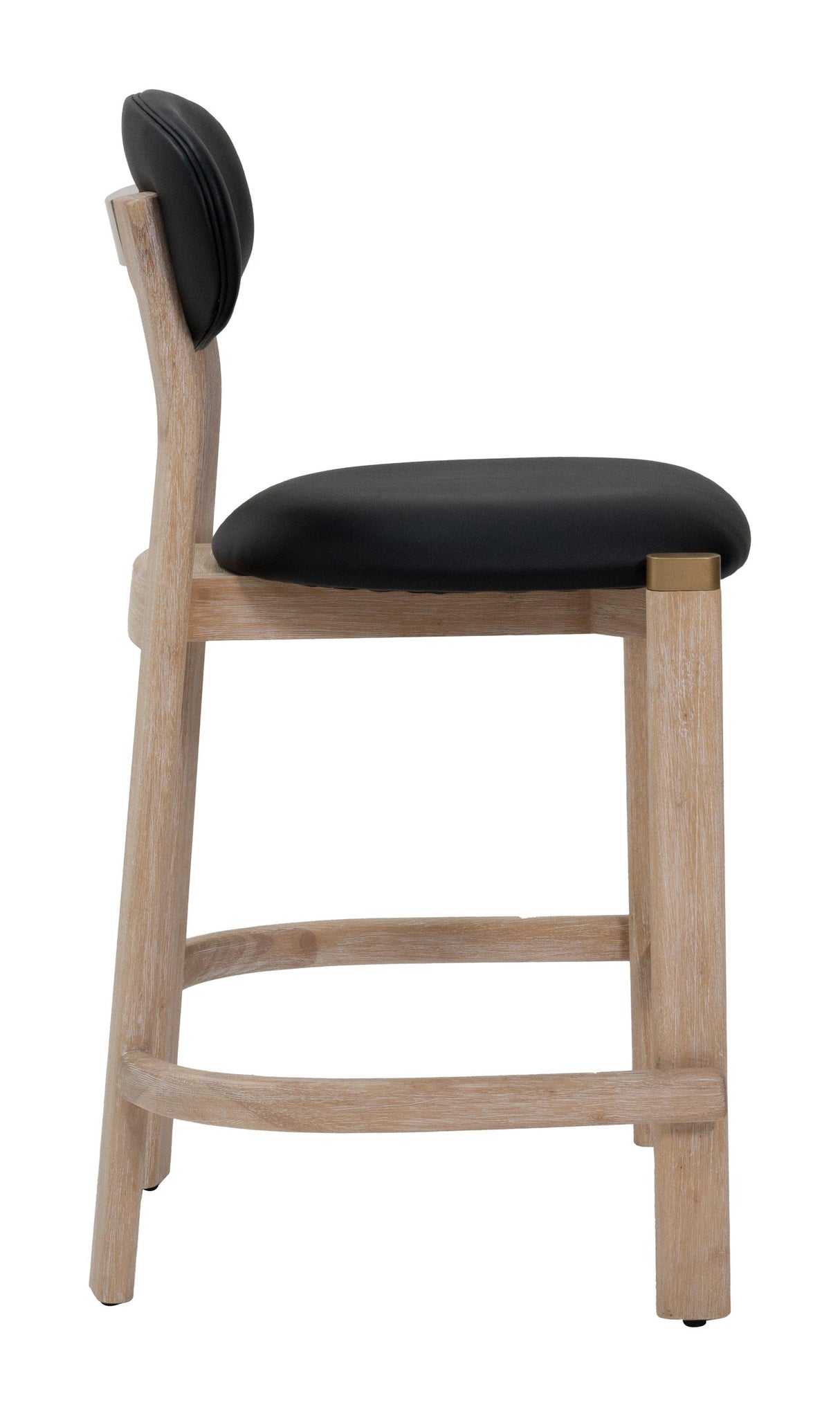 ZUO Rilou Counter Stool (Set of 2) Black & Natural