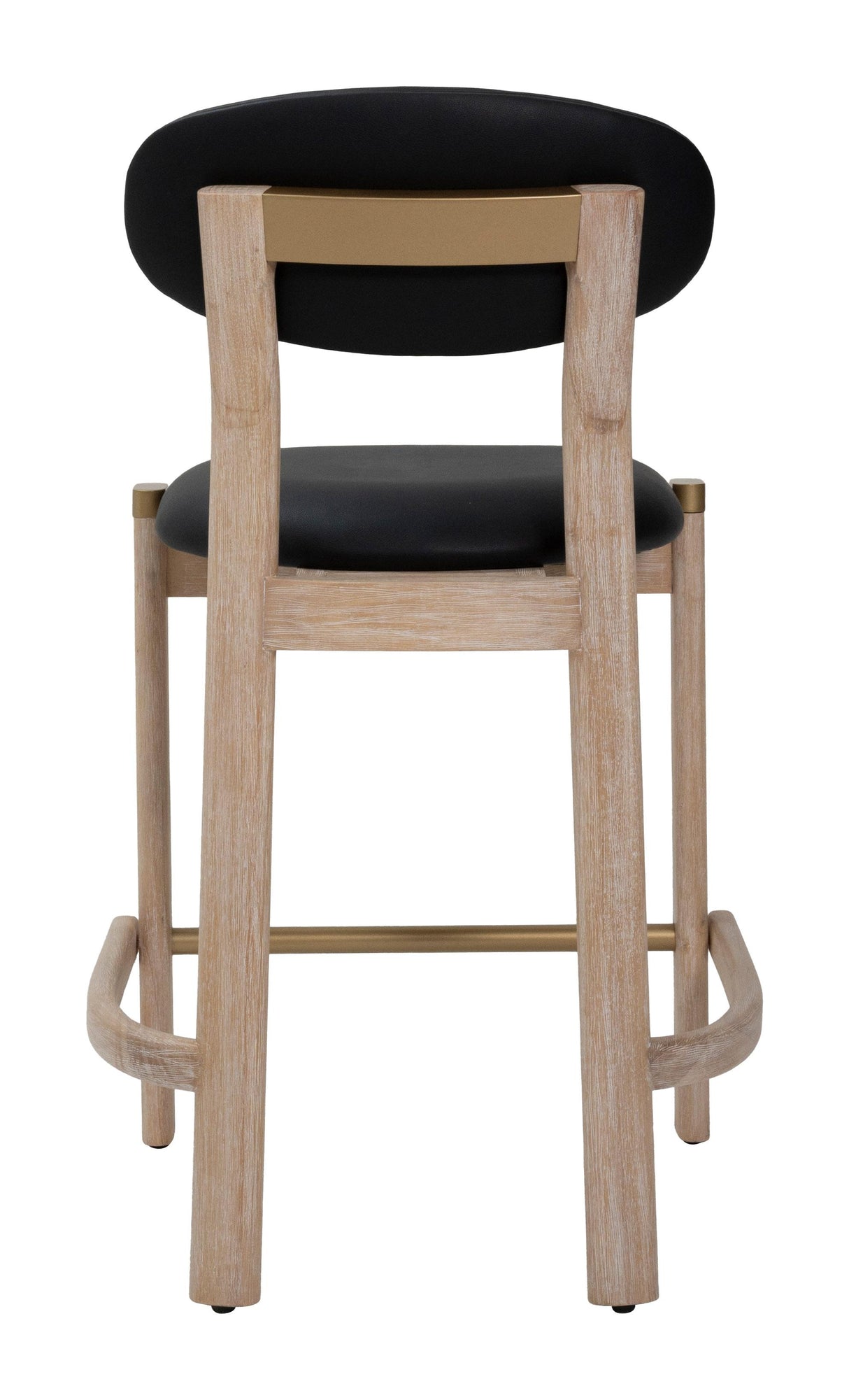 ZUO Rilou Counter Stool (Set of 2) Black & Natural