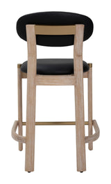 ZUO Rilou Counter Stool (Set of 2) Black & Natural