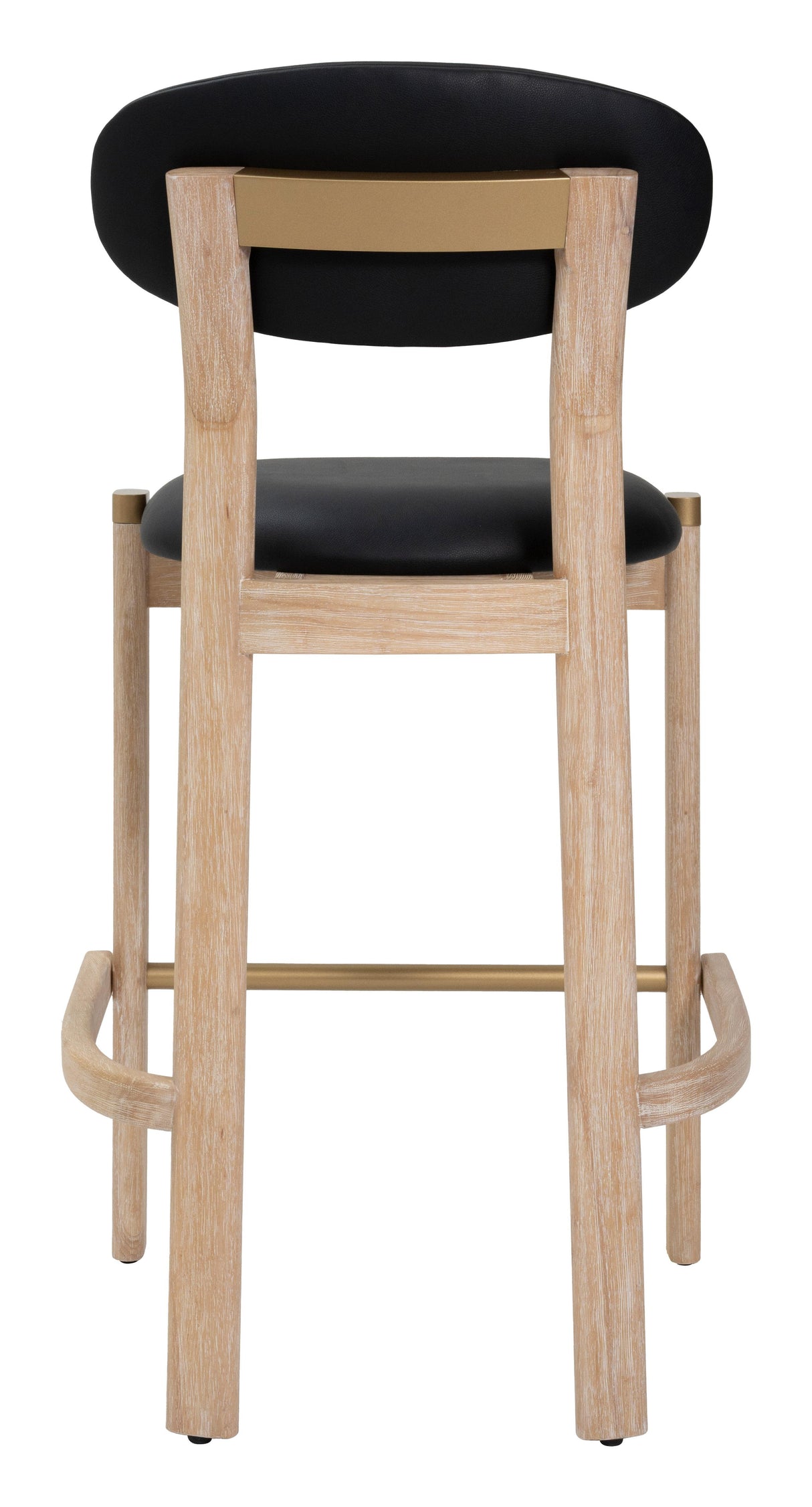 ZUO Rilou Barstool (Set of 2) Black & Natural