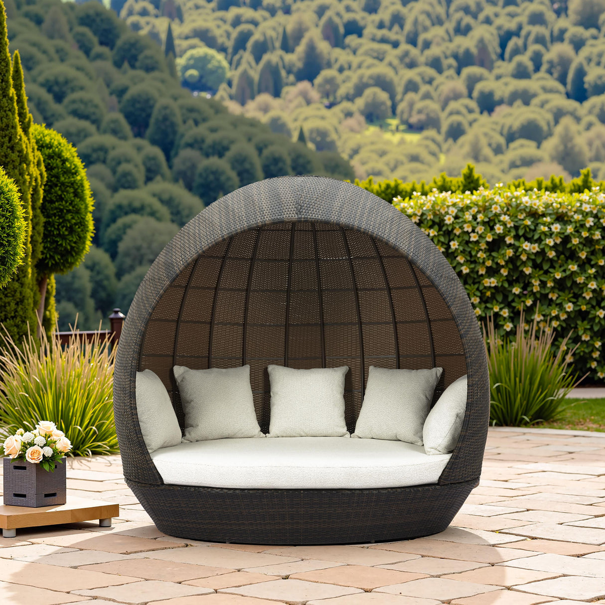ZUO Marisol Beach Daybed Brown & Beige