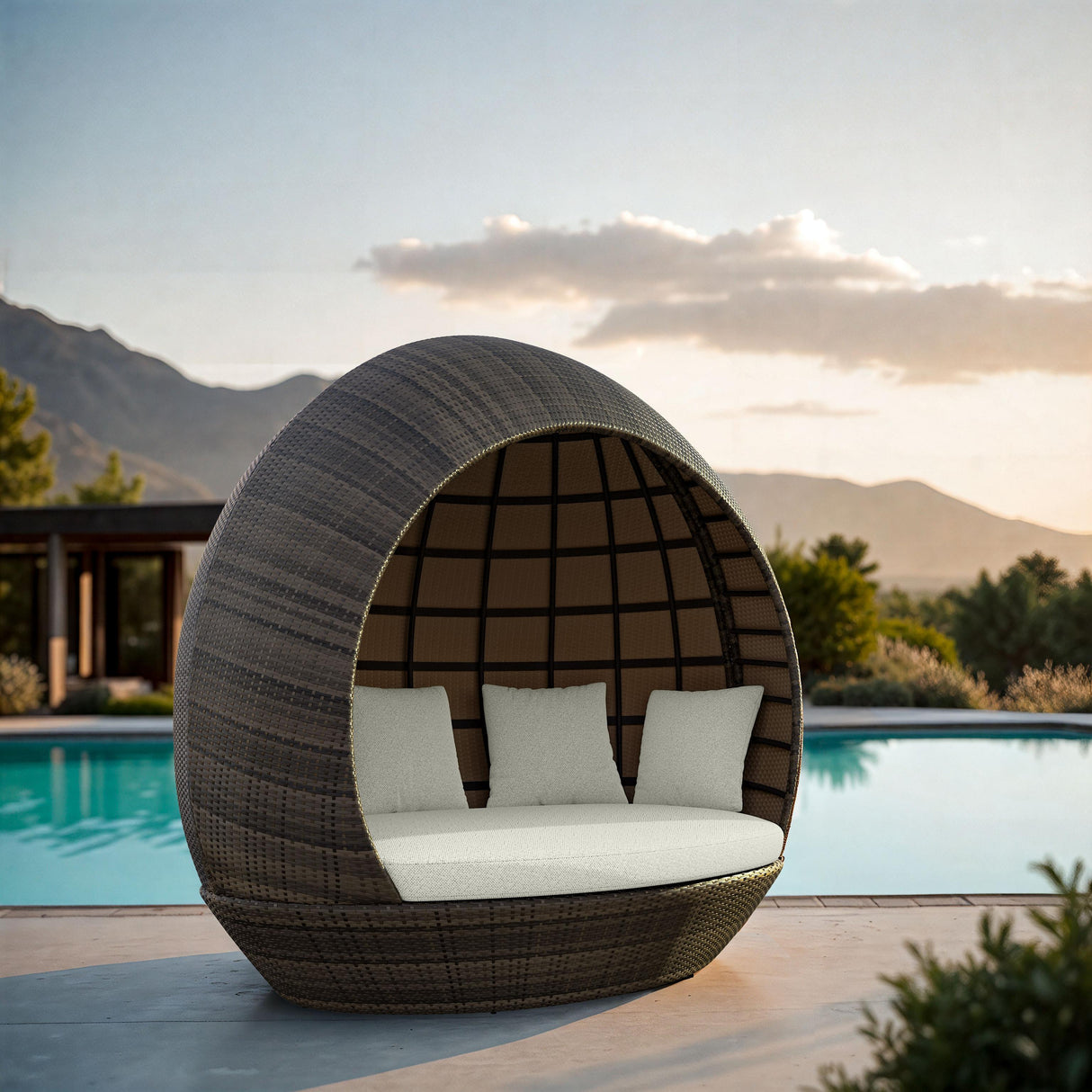 ZUO Marisol Beach Daybed Brown & Beige