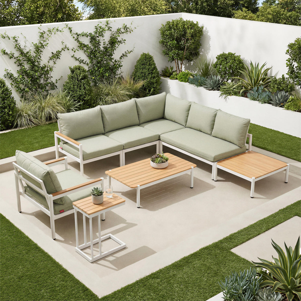 ZUO Lychee Modular Sectional Green