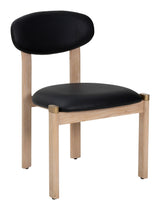 ZUO Rilou Dining Chair (Set of 2) Black & Natural